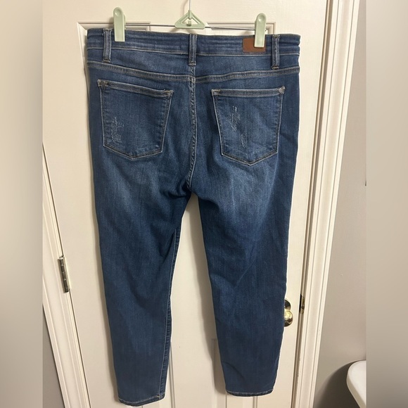 Judy Blue Relaxed Fit Girlfriend Jeans Womens 15/32 Blue Distressed Mid-Rise - Picture 4 of 5